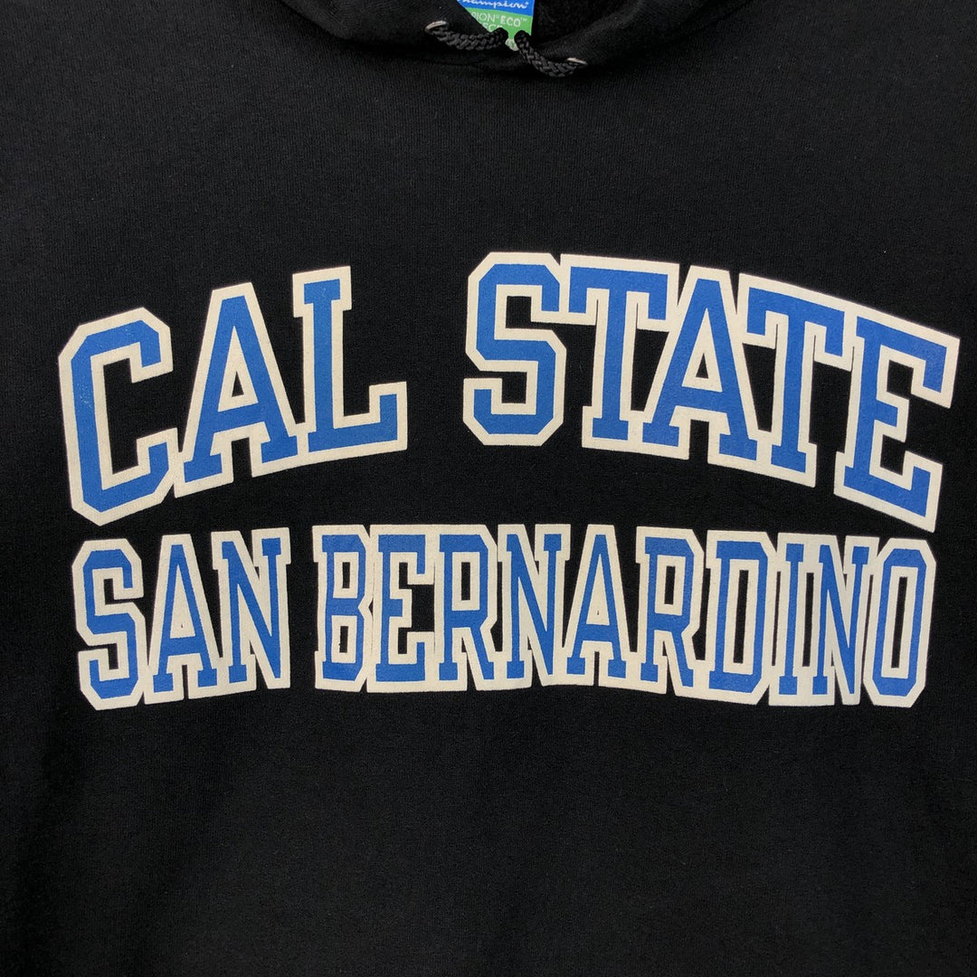 Champion College Sweat Pullover Hoodie, Men's Size L cotton black type Vintage Second Hand