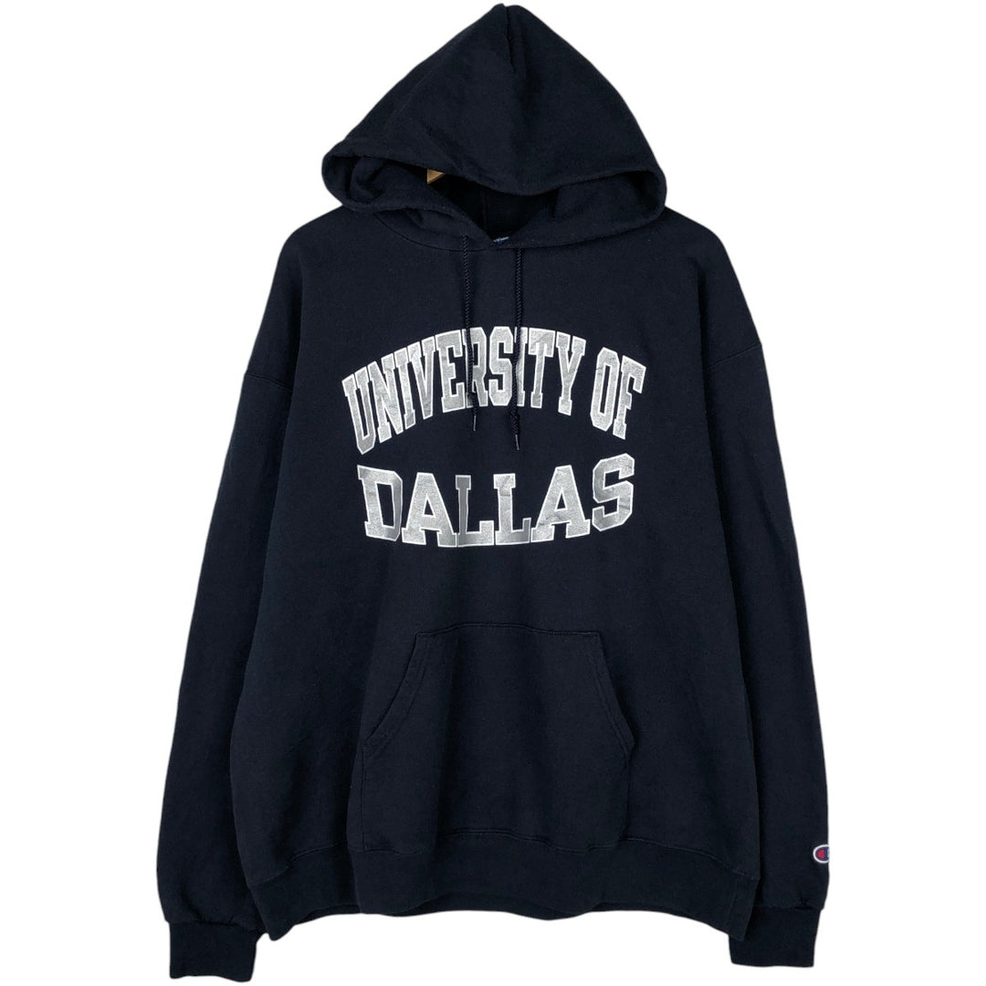 Champion College Sweat Pullover Hoodie, Men's XL cotton navy blue type Vintage Second Hand