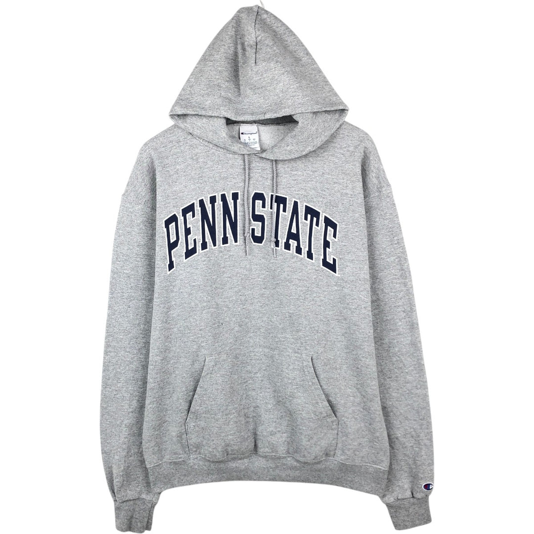 Champion PENN STATE Pennsylvania State University College Sweatshirt Pullover Hoodie, Men's Size L (approx.) cotton gray type Vintage Second Hand
