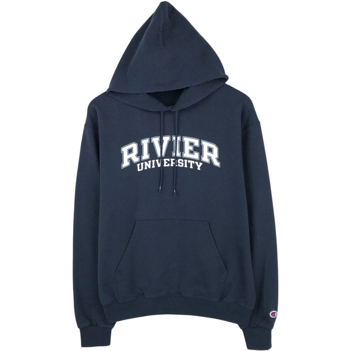 Champion Authentic Athletic Apparel College Sweatshirt Pullover Hoodie, Men's Size M (approx.) unclear navy blue type Vintage Second Hand