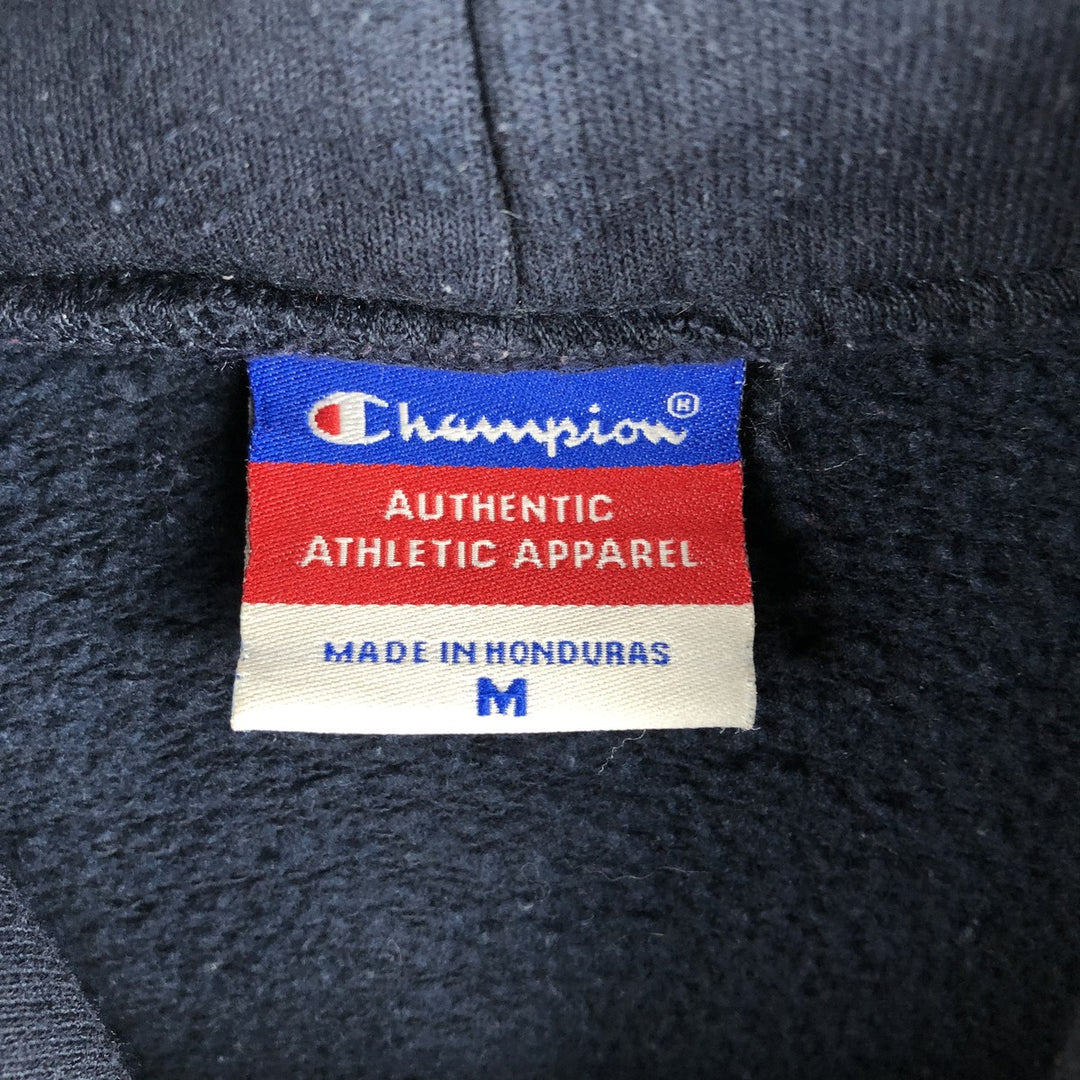 Champion Authentic Athletic Apparel College Sweatshirt Pullover Hoodie, Men's Size M (approx.) unclear navy blue type Vintage Second Hand