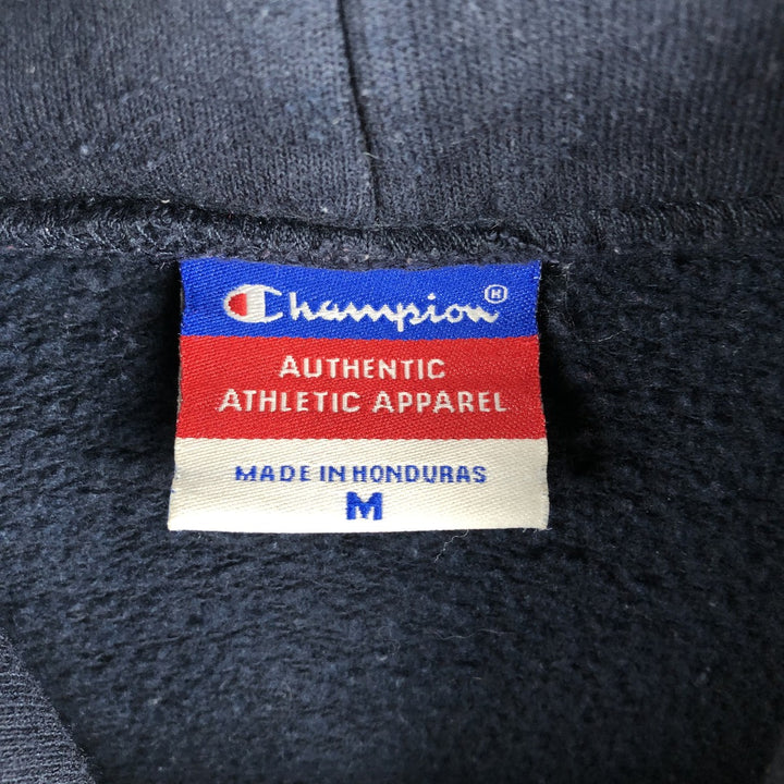 Champion Authentic Athletic Apparel College Sweatshirt Pullover Hoodie, Men's Size M (approx.) unclear navy blue type Vintage Second Hand