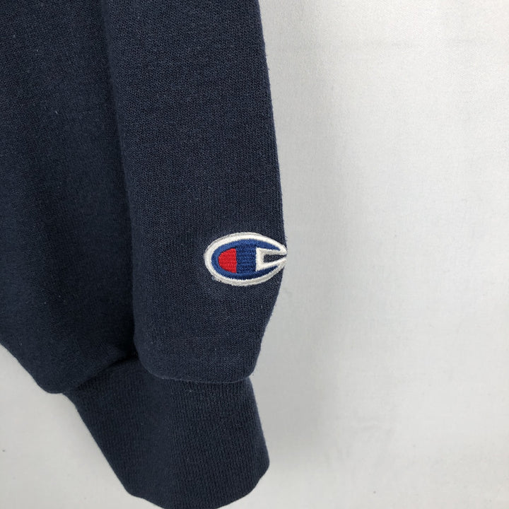 Champion Authentic Athletic Apparel College Sweatshirt Pullover Hoodie, Men's Size M (approx.) unclear navy blue type Vintage Second Hand