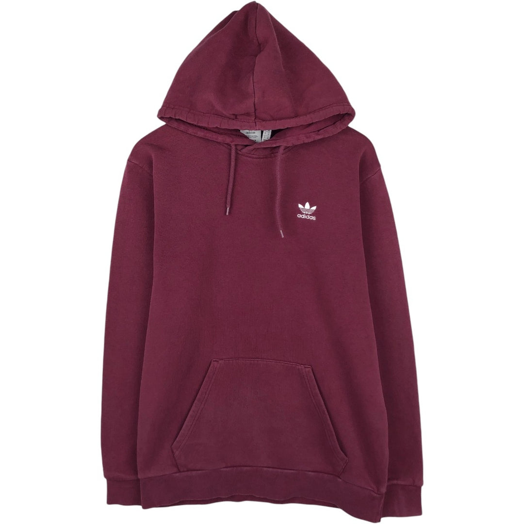 Adidas Originals Sweatshirt Pullover Hoodie, Men's Size M cotton wine-red Vintage Second Hand