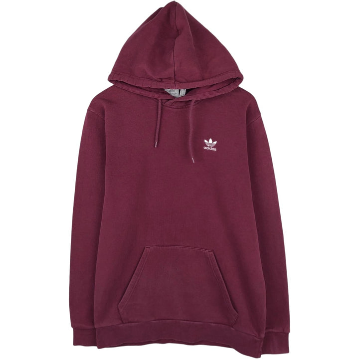 Adidas Originals Sweatshirt Pullover Hoodie, Men's Size M cotton wine-red Vintage Second Hand