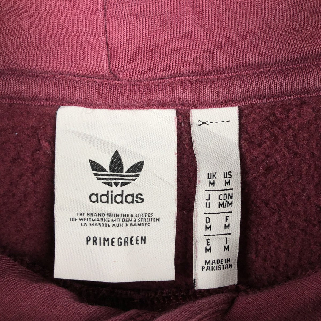 Adidas Originals Sweatshirt Pullover Hoodie, Men's Size M cotton wine-red Vintage Second Hand