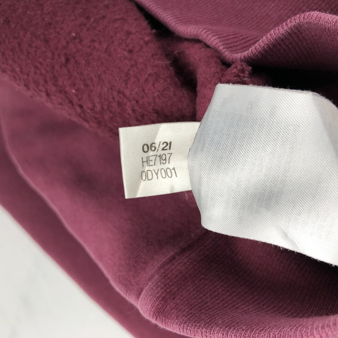 Adidas Originals Sweatshirt Pullover Hoodie, Men's Size M cotton wine-red Vintage Second Hand