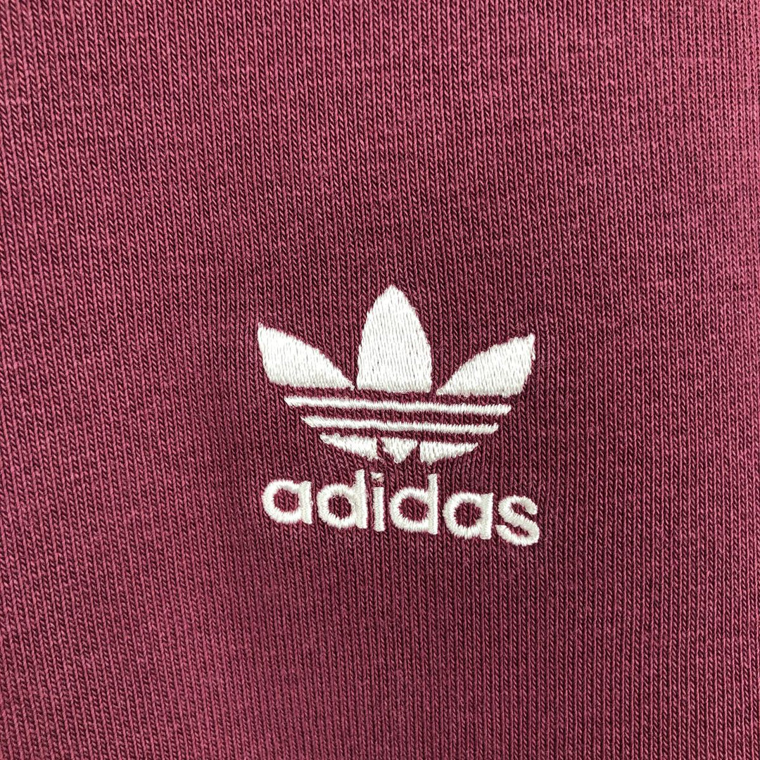 Adidas Originals Sweatshirt Pullover Hoodie, Men's Size M cotton wine-red Vintage Second Hand