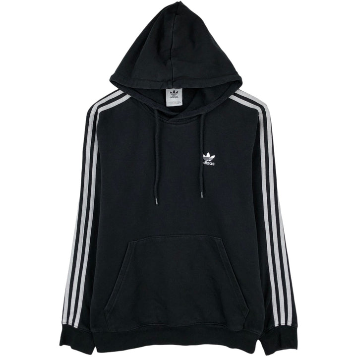 Adidas Originals Sweatshirt Pullover Hoodie, Men's Size Small cotton black type Vintage Second Hand