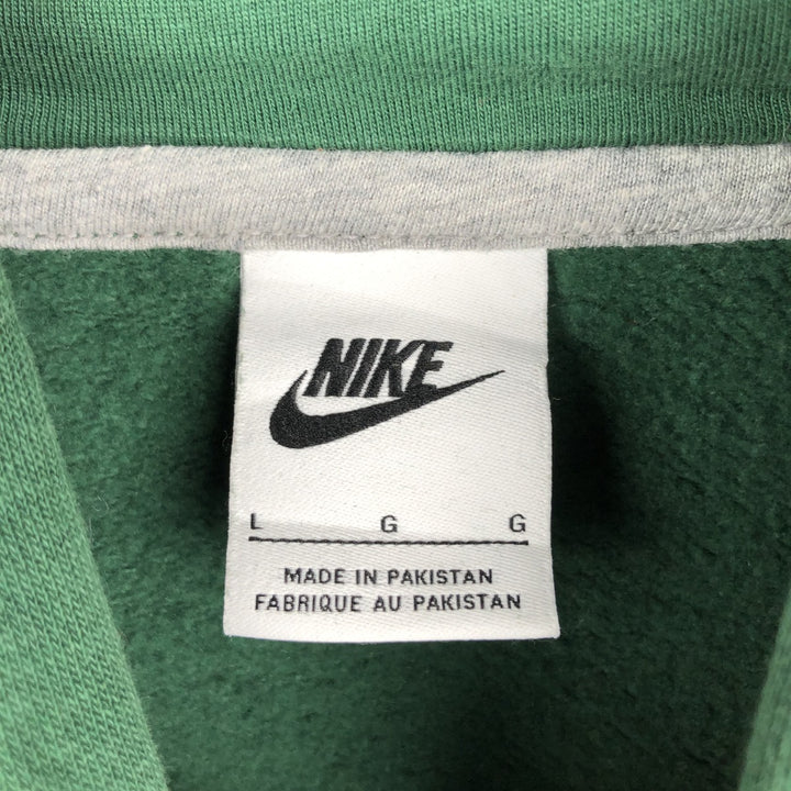 Nike Sweat Pullover Hoodie, Men's Size L cotton Green type dark green Vintage Second Hand