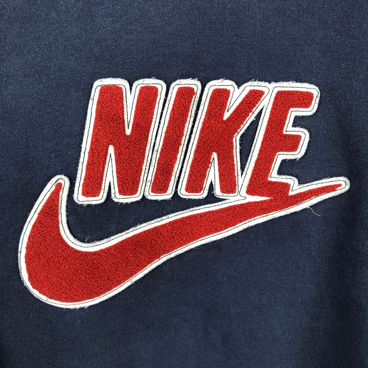 Nike Sweat Pullover Hoodie, Men's Size L cotton navy blue type Vintage Second Hand
