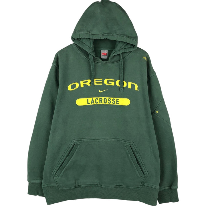 2000'S Nike Team Oregon University of Oregon sweatshirt pullover hoodie, men's size XL (approx.) cotton green type Vintage Second Hand