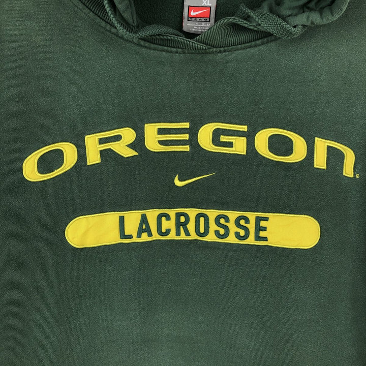 2000'S Nike Team Oregon University of Oregon sweatshirt pullover hoodie, men's size XL (approx.) cotton green type Vintage Second Hand