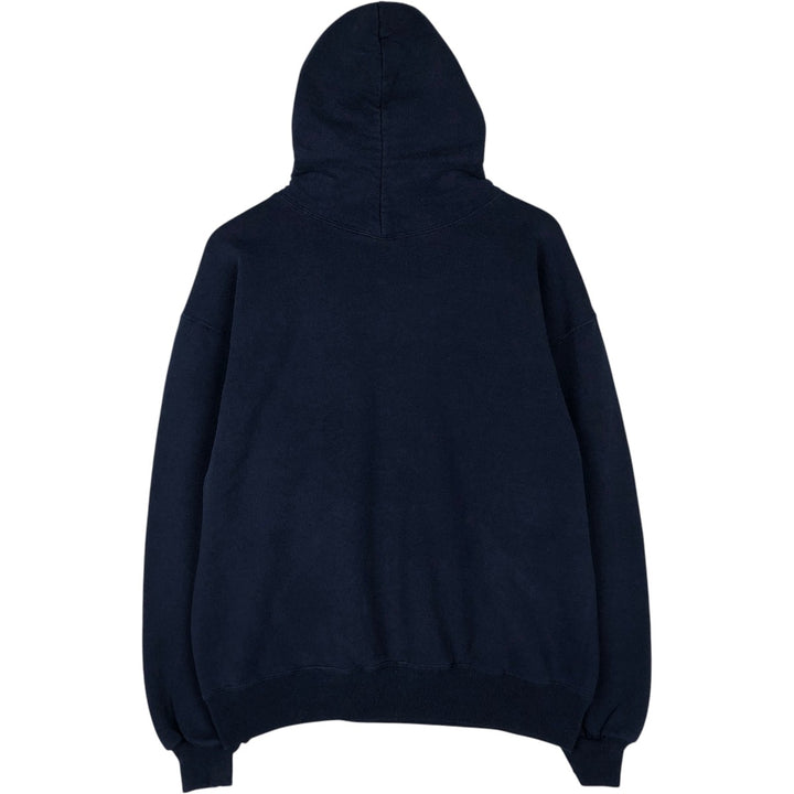 90'S Russell College Sweatshirt Pullover Hoodie Made in USA Men's L Size Vintage cotton navy blue type Vintage Second Hand