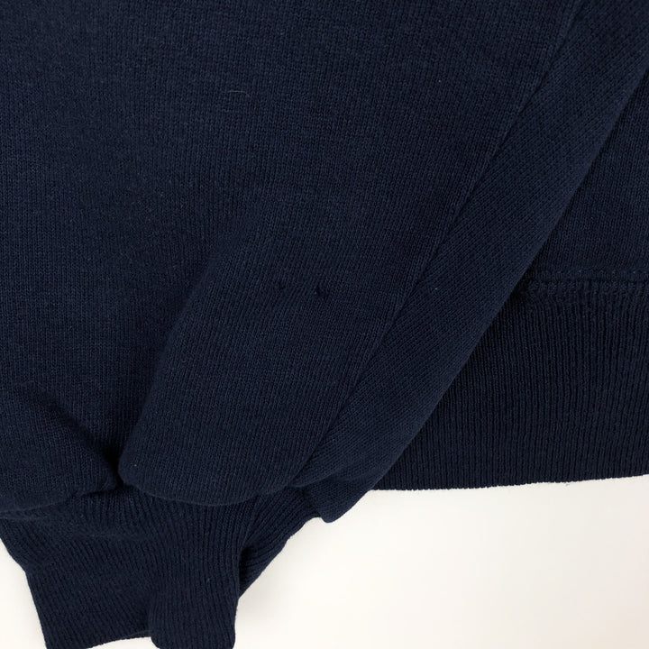 90'S Russell College Sweatshirt Pullover Hoodie Made in USA Men's L Size Vintage cotton navy blue type Vintage Second Hand