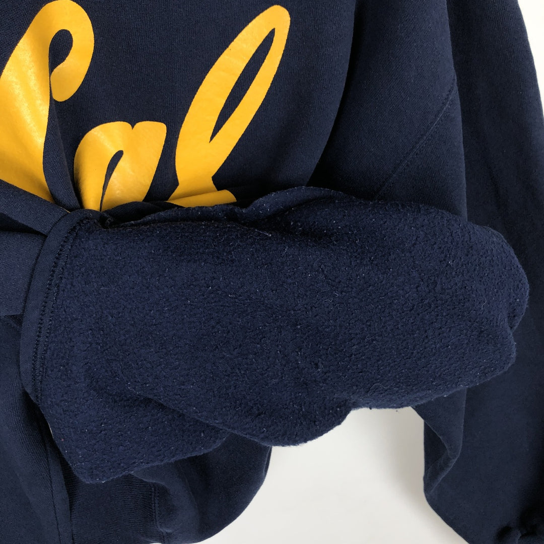 90'S Russell College Sweatshirt Pullover Hoodie Made in USA Men's L Size Vintage cotton navy blue type Vintage Second Hand