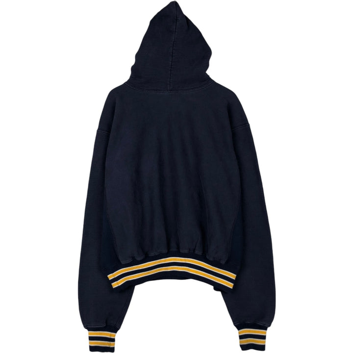 80s-90'S Mt Spokane Knitting Mills College Sweatshirt Pullover Hoodie, Men's XXL equivalent, Vintage cotton navy blue type Vintage Second Hand