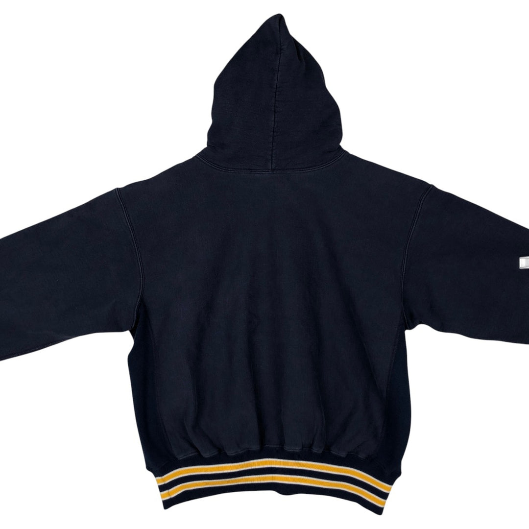 80s-90'S Mt Spokane Knitting Mills College Sweatshirt Pullover Hoodie, Men's XXL equivalent, Vintage cotton navy blue type Vintage Second Hand