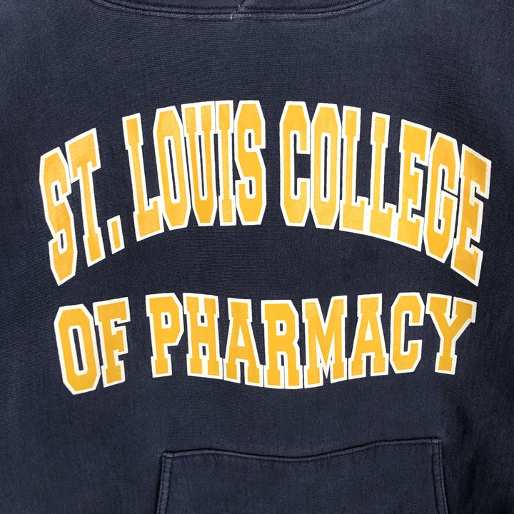 80s-90'S Mt Spokane Knitting Mills College Sweatshirt Pullover Hoodie, Men's XXL equivalent, Vintage cotton navy blue type Vintage Second Hand