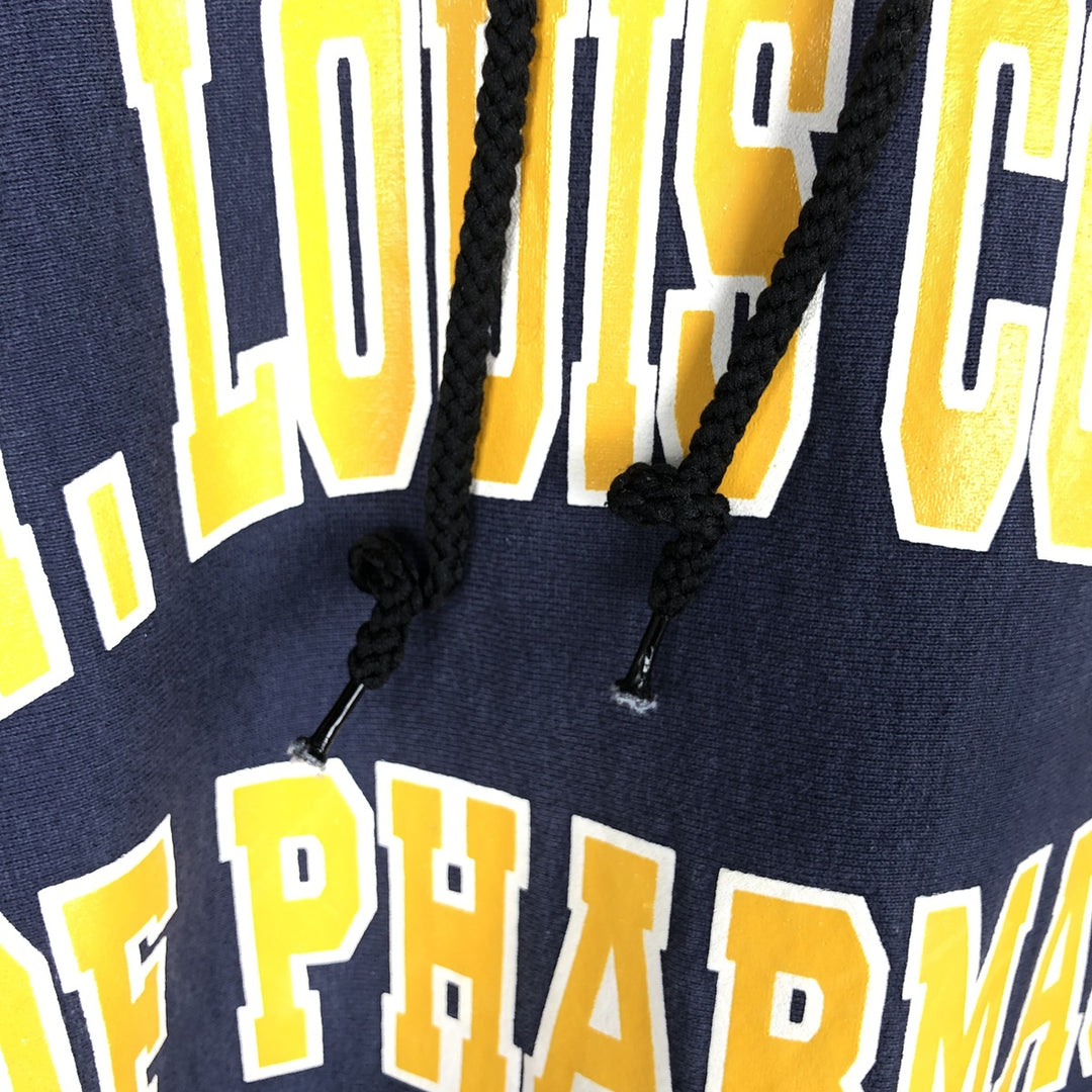 80s-90'S Mt Spokane Knitting Mills College Sweatshirt Pullover Hoodie, Men's XXL equivalent, Vintage cotton navy blue type Vintage Second Hand