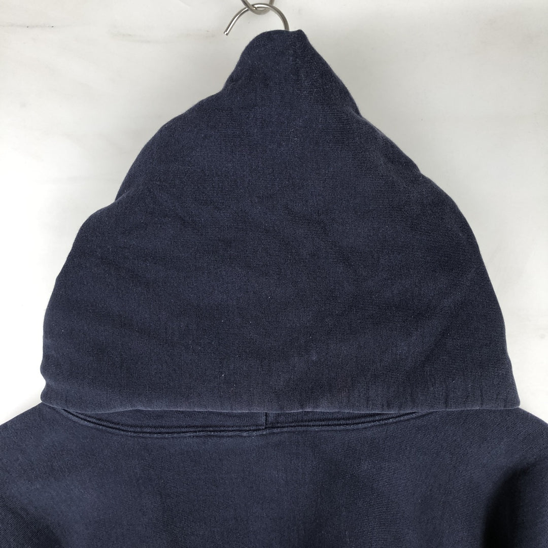 80s-90'S Mt Spokane Knitting Mills College Sweatshirt Pullover Hoodie, Men's XXL equivalent, Vintage cotton navy blue type Vintage Second Hand