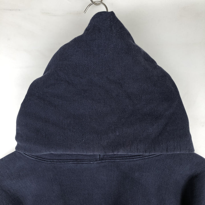 80s-90'S Mt Spokane Knitting Mills College Sweatshirt Pullover Hoodie, Men's XXL equivalent, Vintage cotton navy blue type Vintage Second Hand