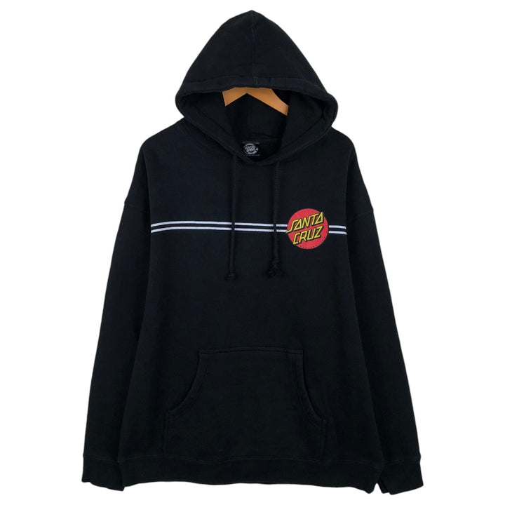 Santa Cruz SANTA CRUZ Sweatshirt Pullover Hoodie, Men's XL cotton black type Vintage Second Hand