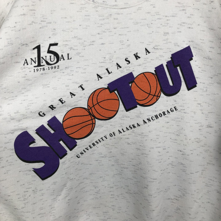 90'S ONEITA POWER-SWEATS College Sweatshirt, Made in USA, Men's XXL equivalent, Vintage cotton white type Vintage Second Hand