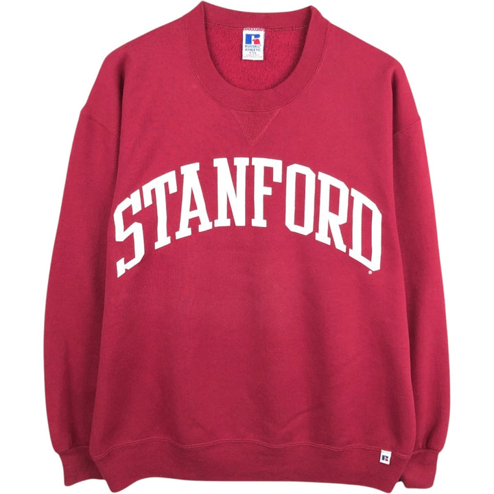 90'S Russell College Sweatshirt, Made in USA, Men's XXL, Vintage cotton red type Vintage Second Hand