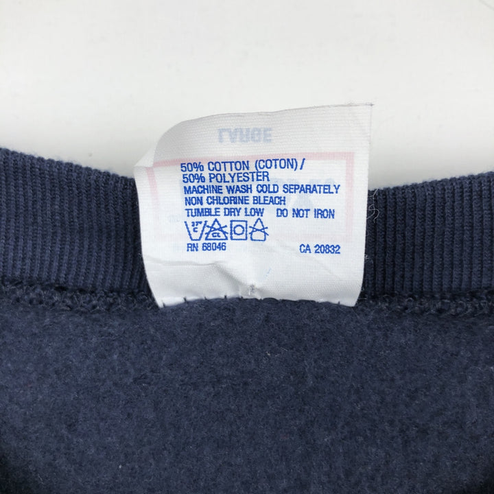 80s-90'S TULTEX College Sweatshirt, Made in USA, Men's Size L (Equivalent), Vintage cotton navy blue type Vintage Second Hand
