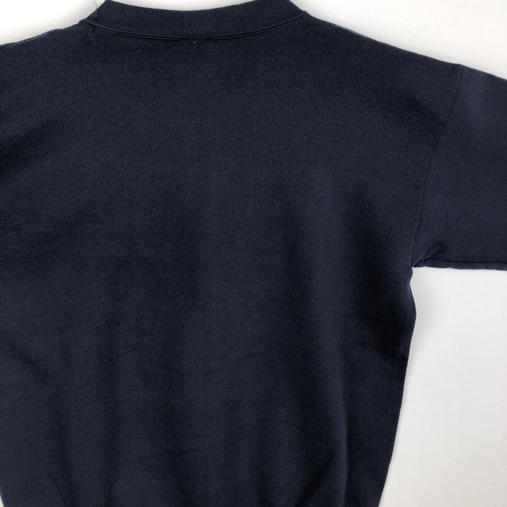 80s-90'S TULTEX College Sweatshirt, Made in USA, Men's Size L (Equivalent), Vintage cotton navy blue type Vintage Second Hand