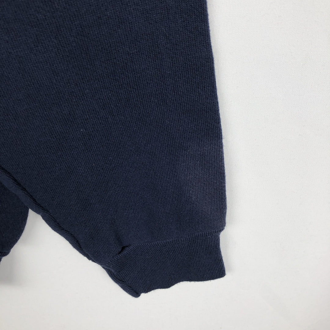 80s-90'S TULTEX College Sweatshirt, Made in USA, Men's Size L (Equivalent), Vintage cotton navy blue type Vintage Second Hand
