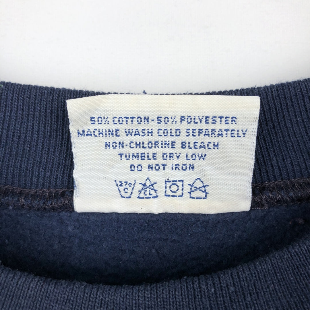 90'S Velva Sheen College Sweatshirt, Made in USA, Men's Size M (approx.), Vintage cotton navy blue type Vintage Second Hand