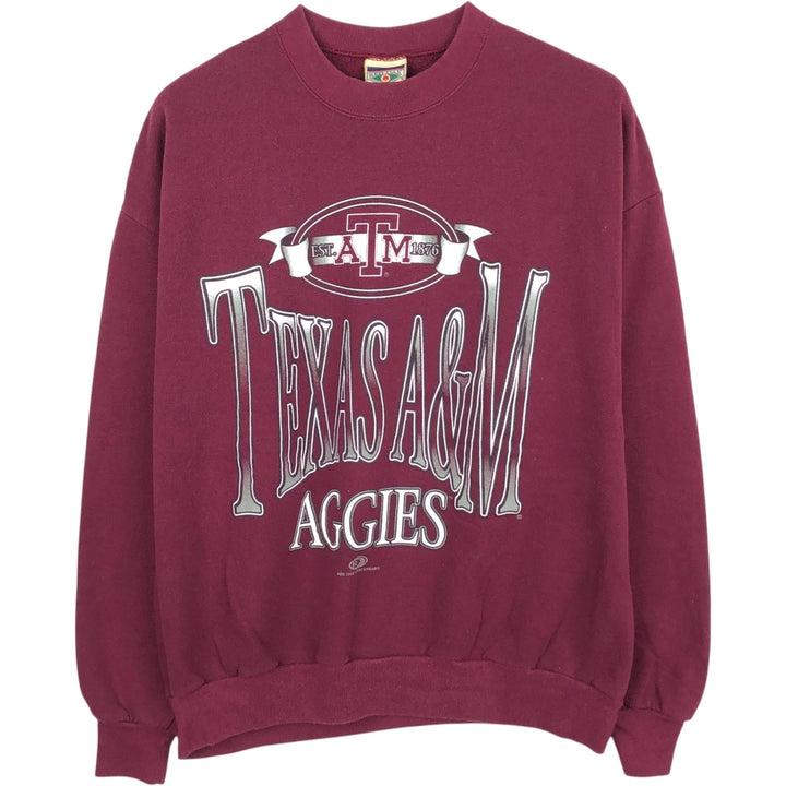 Vintage 90'S RED OAK college sweatshirt, made in the USA, men's size XL cotton Red type red-purple Vintage Second Hand
