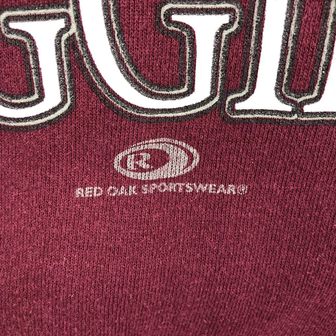 Vintage 90'S RED OAK college sweatshirt, made in the USA, men's size XL cotton Red type red-purple Vintage Second Hand