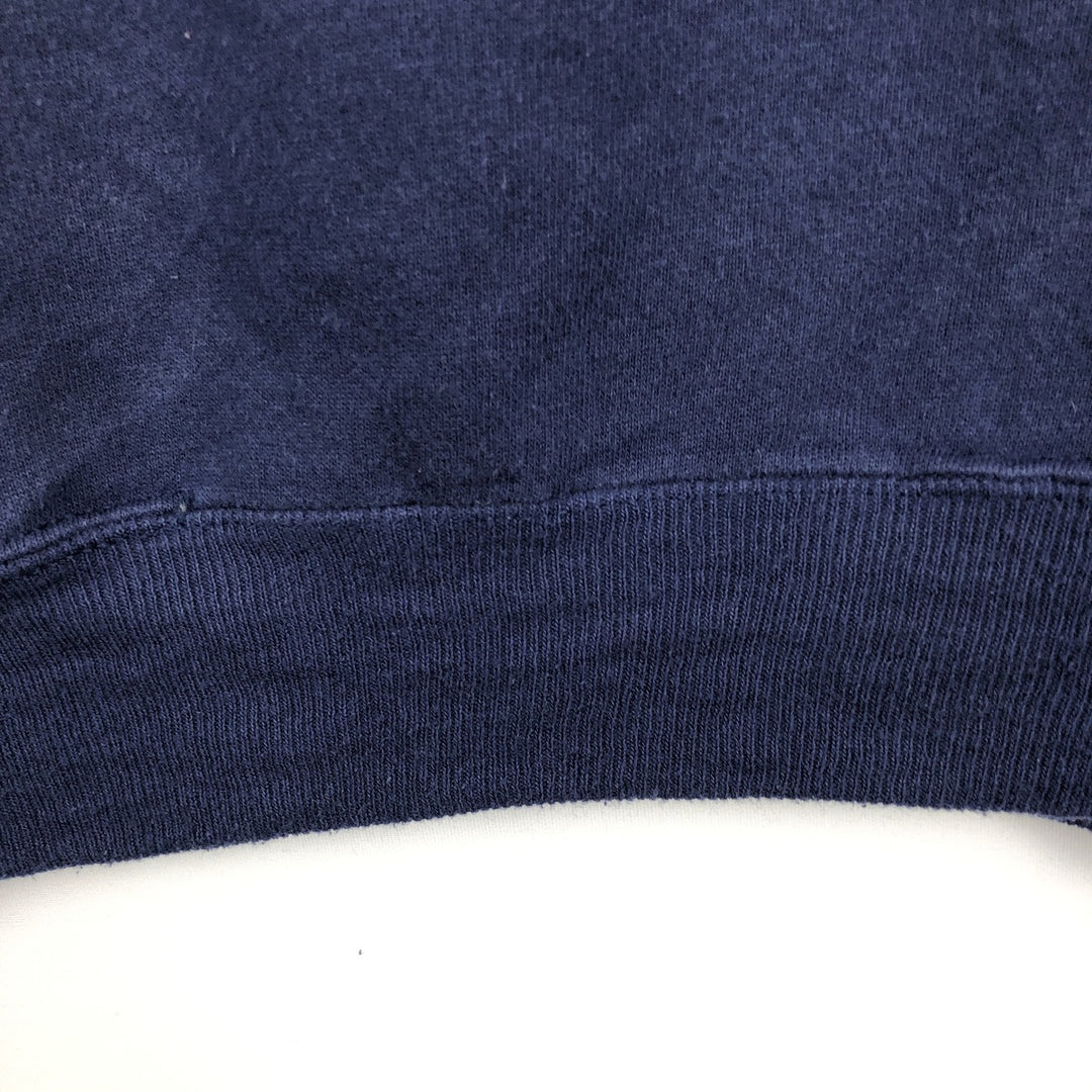 90'S Hanes Activewear College Sweatshirt, Made in USA, Men's XL equivalent. cotton navy blue type Vintage Second Hand