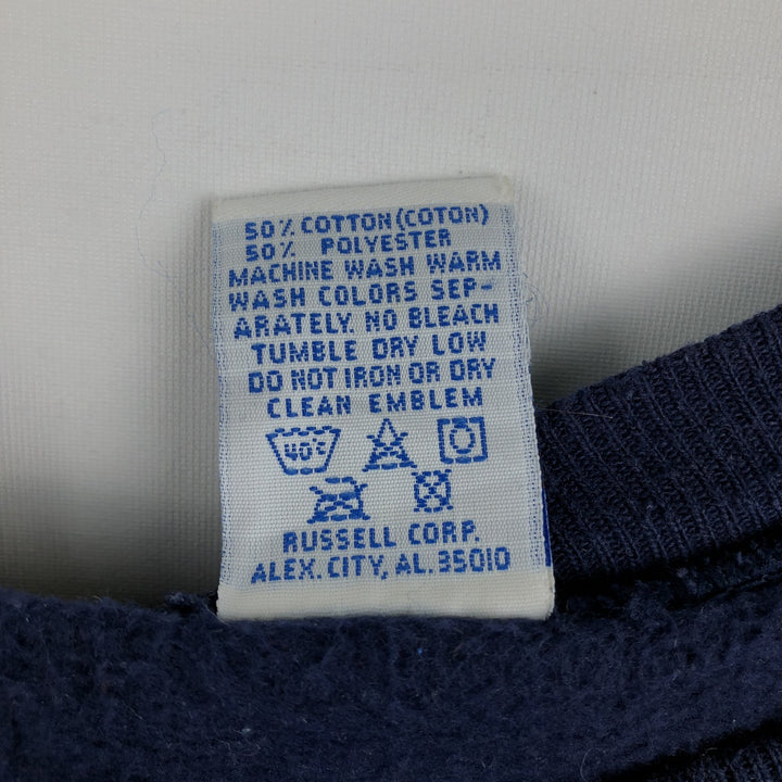 90'S Russell College Sweatshirt, Made in USA, Men's XL, Vintage cotton navy blue type Vintage Second Hand
