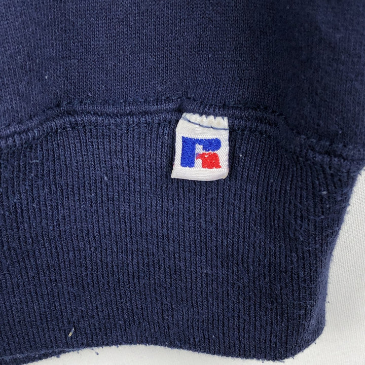 90'S Russell College Sweatshirt, Made in USA, Men's XL, Vintage cotton navy blue type Vintage Second Hand