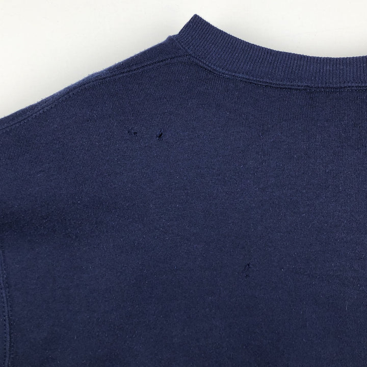 90'S Russell College Sweatshirt, Made in USA, Men's XL, Vintage cotton navy blue type Vintage Second Hand