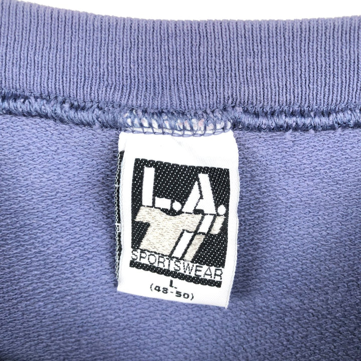LA SPORTSWEAR College Sweatshirt, Made in USA, Men's Size L (approx.) cotton Blue type light blue Vintage Second Hand