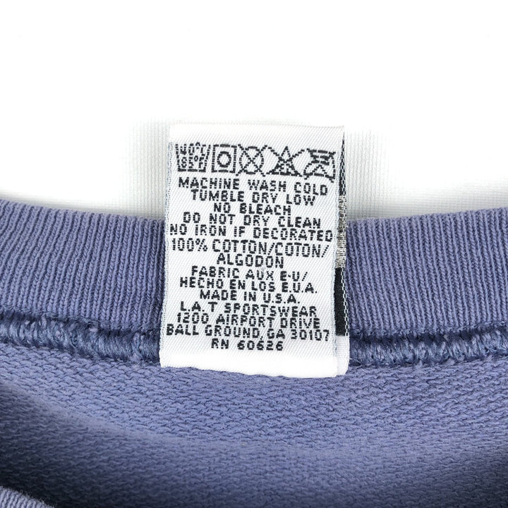 LA SPORTSWEAR College Sweatshirt, Made in USA, Men's Size L (approx.) cotton Blue type light blue Vintage Second Hand