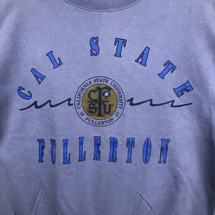 LA SPORTSWEAR College Sweatshirt, Made in USA, Men's Size L (approx.) cotton Blue type light blue Vintage Second Hand