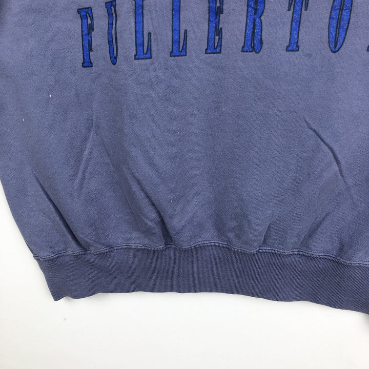 LA SPORTSWEAR College Sweatshirt, Made in USA, Men's Size L (approx.) cotton Blue type light blue Vintage Second Hand