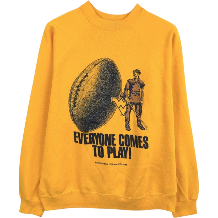 90'S Tultex College Sweatshirt, Men's Size XL (approx.) cotton yellow type Vintage Second Hand