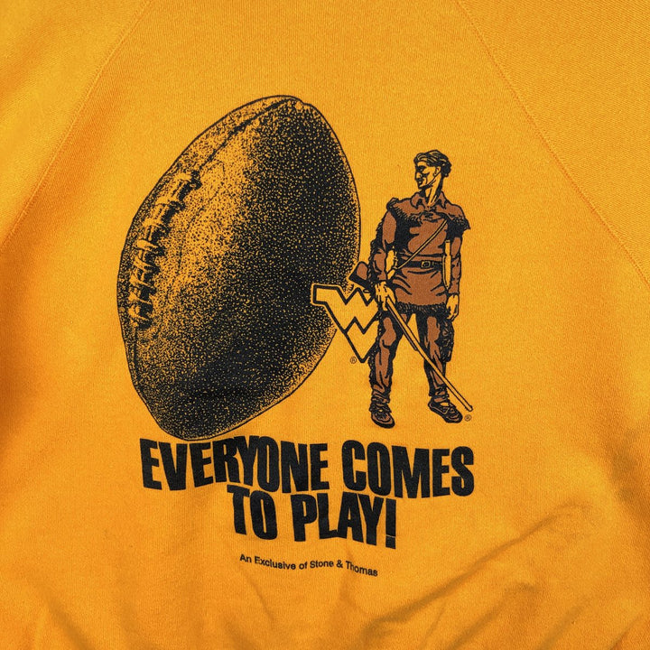 90'S Tultex College Sweatshirt, Men's Size XL (approx.) cotton yellow type Vintage Second Hand