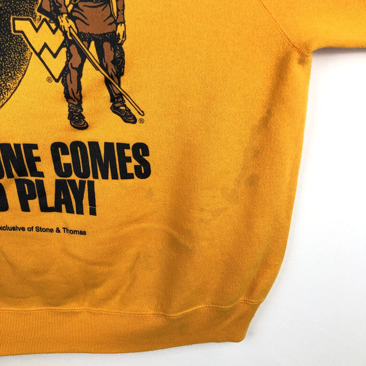 90'S Tultex College Sweatshirt, Men's Size XL (approx.) cotton yellow type Vintage Second Hand
