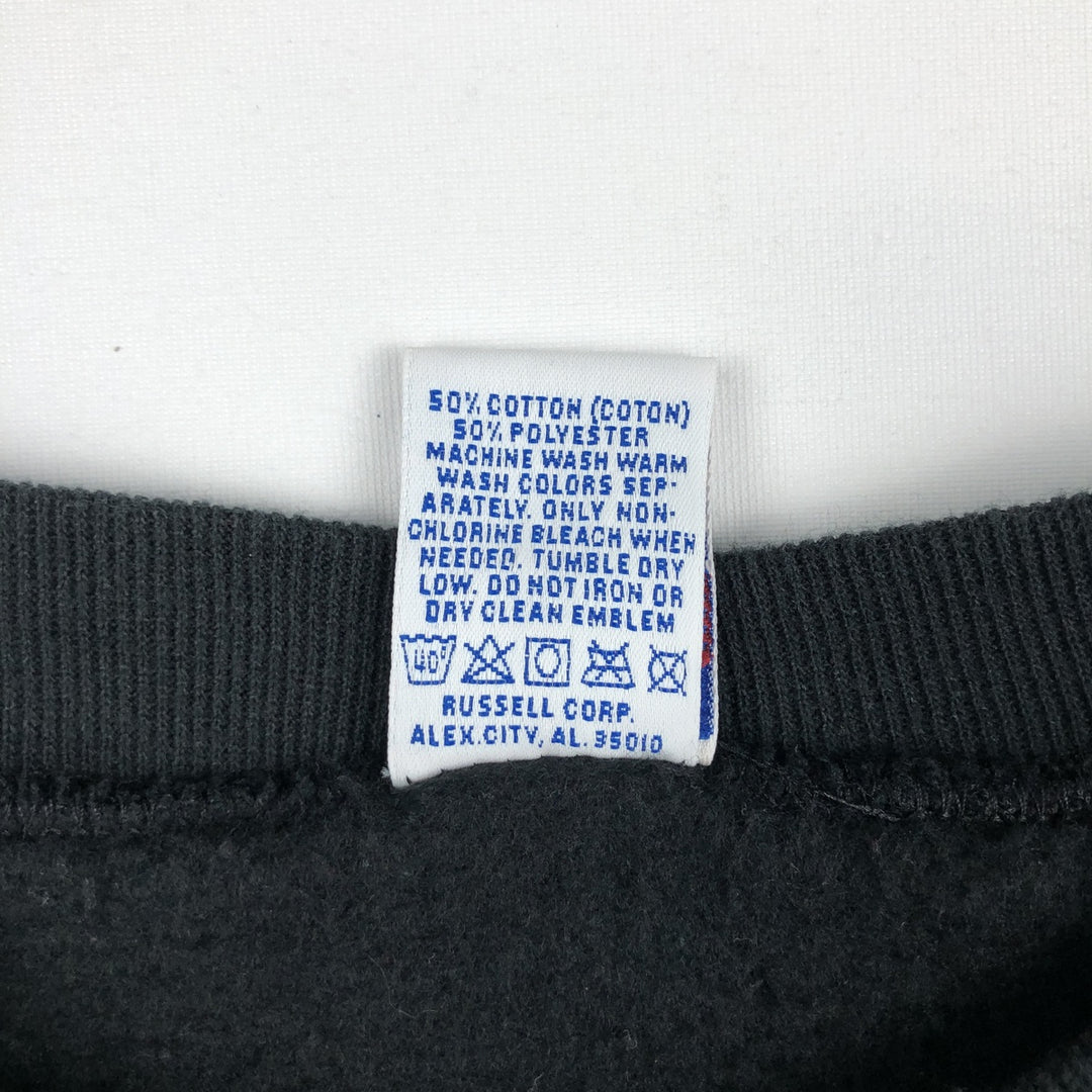 90'S Russell College Sweatshirt, Made in USA, Men's XL, Vintage cotton black type Vintage Second Hand