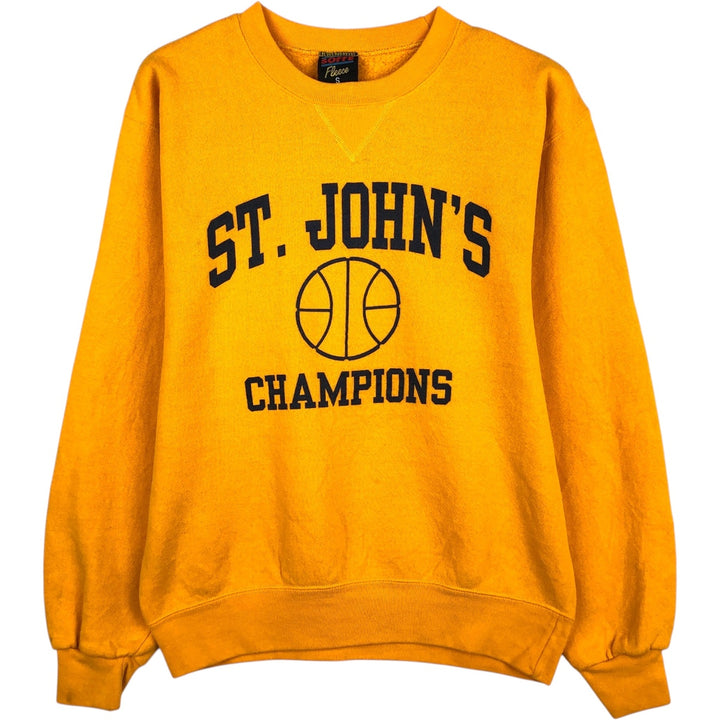 90'S Sophie Soffe Triple Print College Sweatshirt, Made in USA, Men's Size S (Equivalent), Vintage polyester yellow type Vintage Second Hand