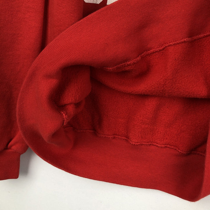 90'S Russell 3-row print college sweatshirt, made in USA, men's XL size, vintage cotton red type Vintage Second Hand