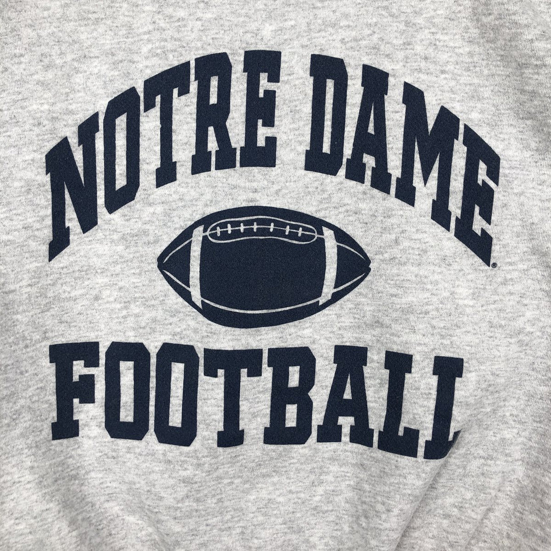 90'S Trau and Loevner TNT Notre Dame University Triple Print College Sweatshirt, Made in USA, Men's XL equivalent. cotton gray type Vintage Second Hand